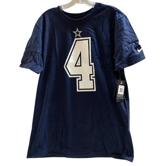 Mens Medium Athletic Cut Dallas Cowboys #4 Dak Prescott Player Pride T Shirt NWT - Picture 1 of 5